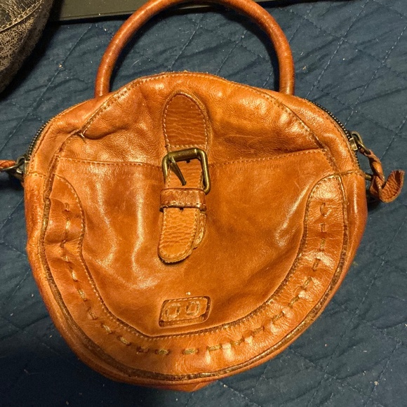 Bed Stu Round bag in a bright tan - Picture 1 of 3